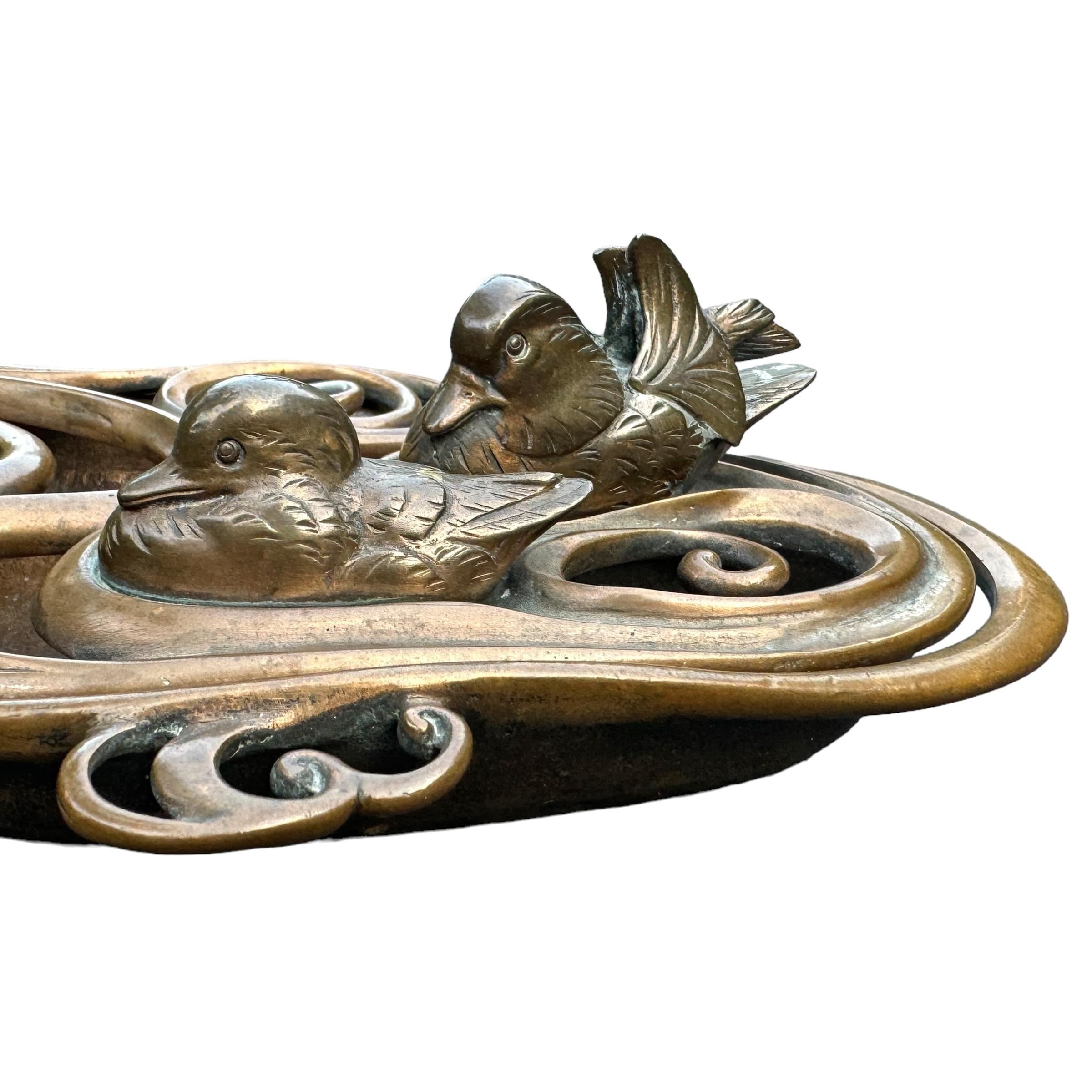 19th Century Japanese Bronze Duck Incense Burner In Good Condition In Chicago, IL