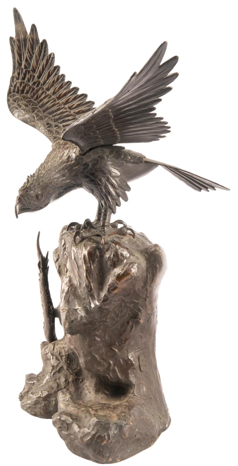 19th Century, Japanese Bronze Eagle 1