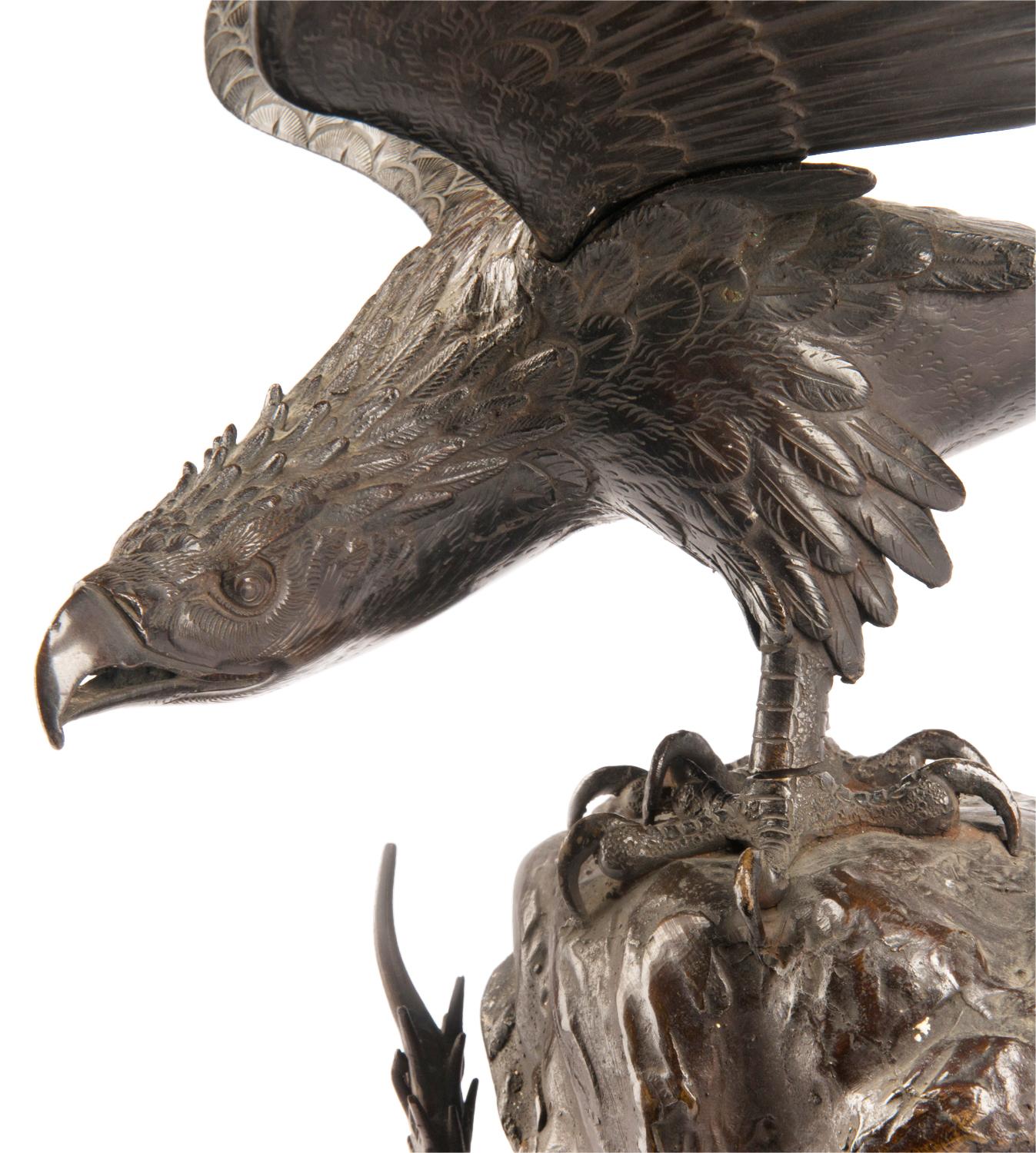 19th Century, Japanese Bronze Eagle 2