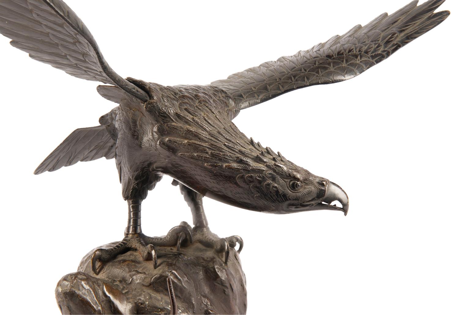 19th Century, Japanese Bronze Eagle 3