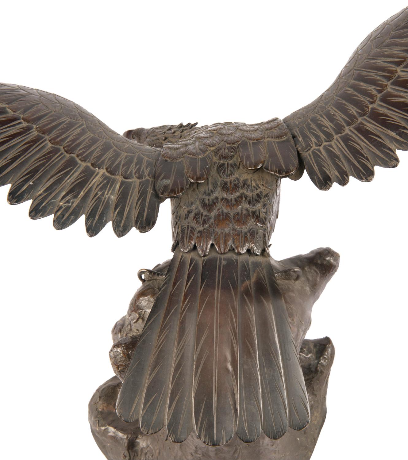 19th Century, Japanese Bronze Eagle 6