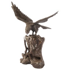 19th Century, Japanese Bronze Eagle