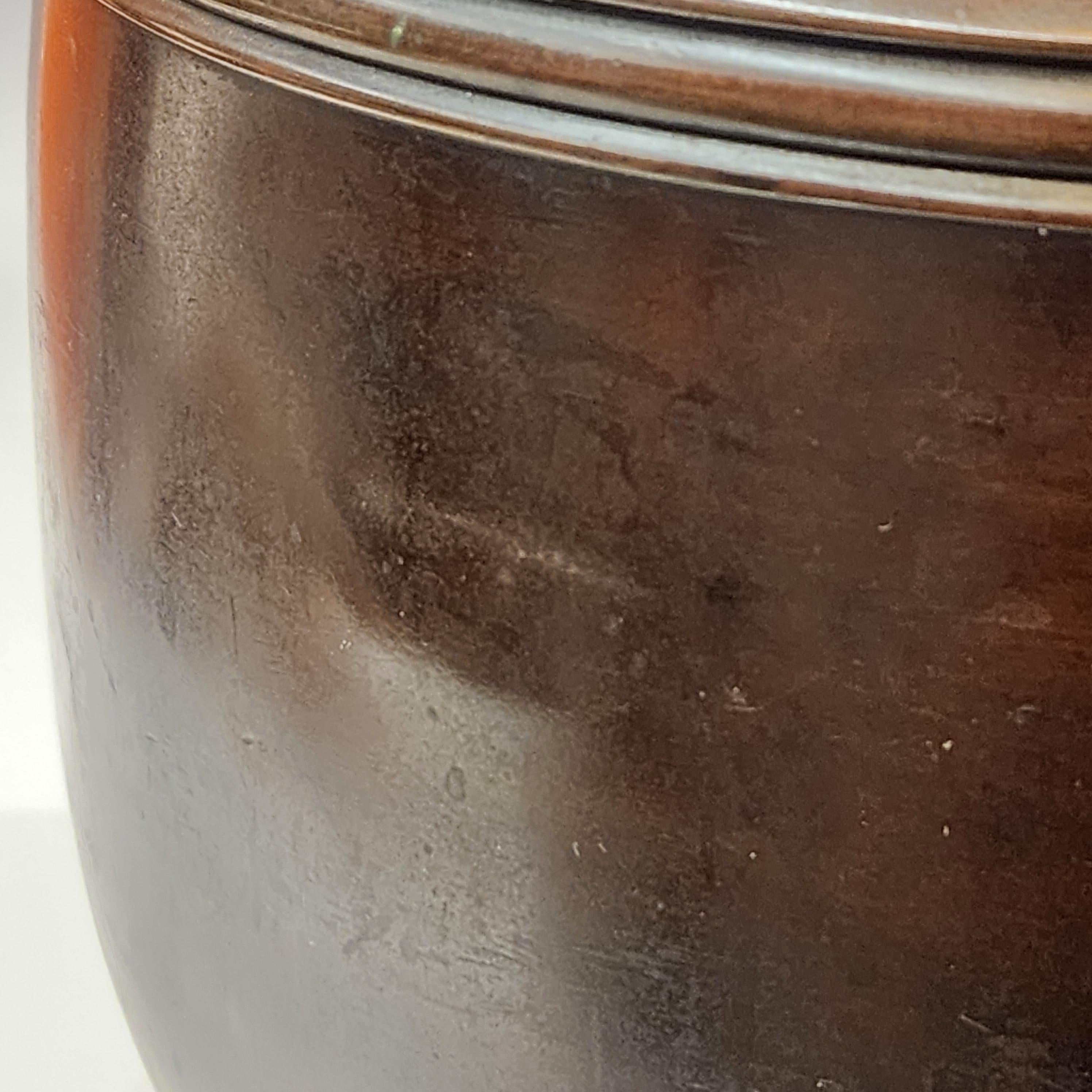 Patinated 19th century Japanese Bronze Hibachi or cache pot For Sale