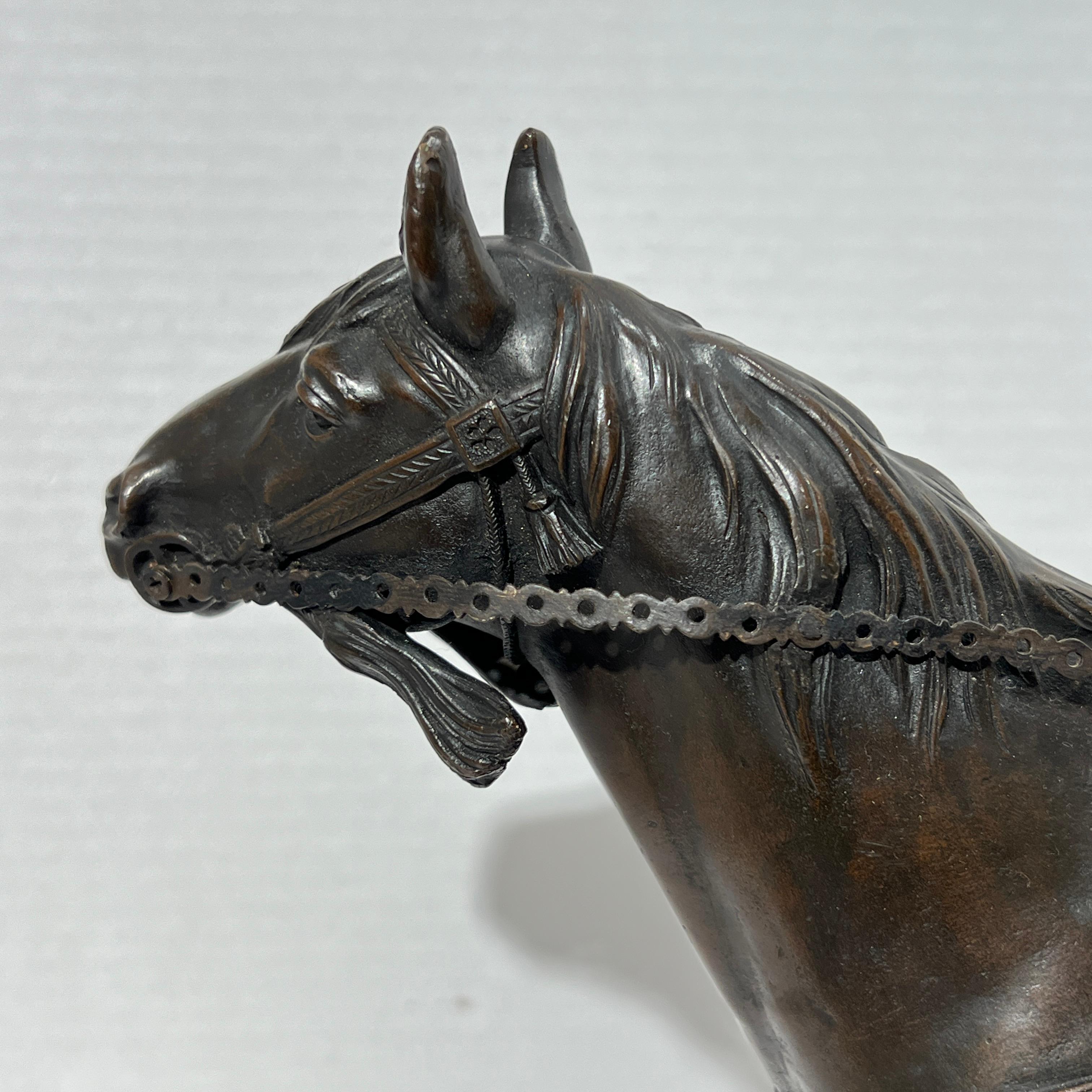 19th Century Japanese Bronze Horse Sculpture For Sale 8