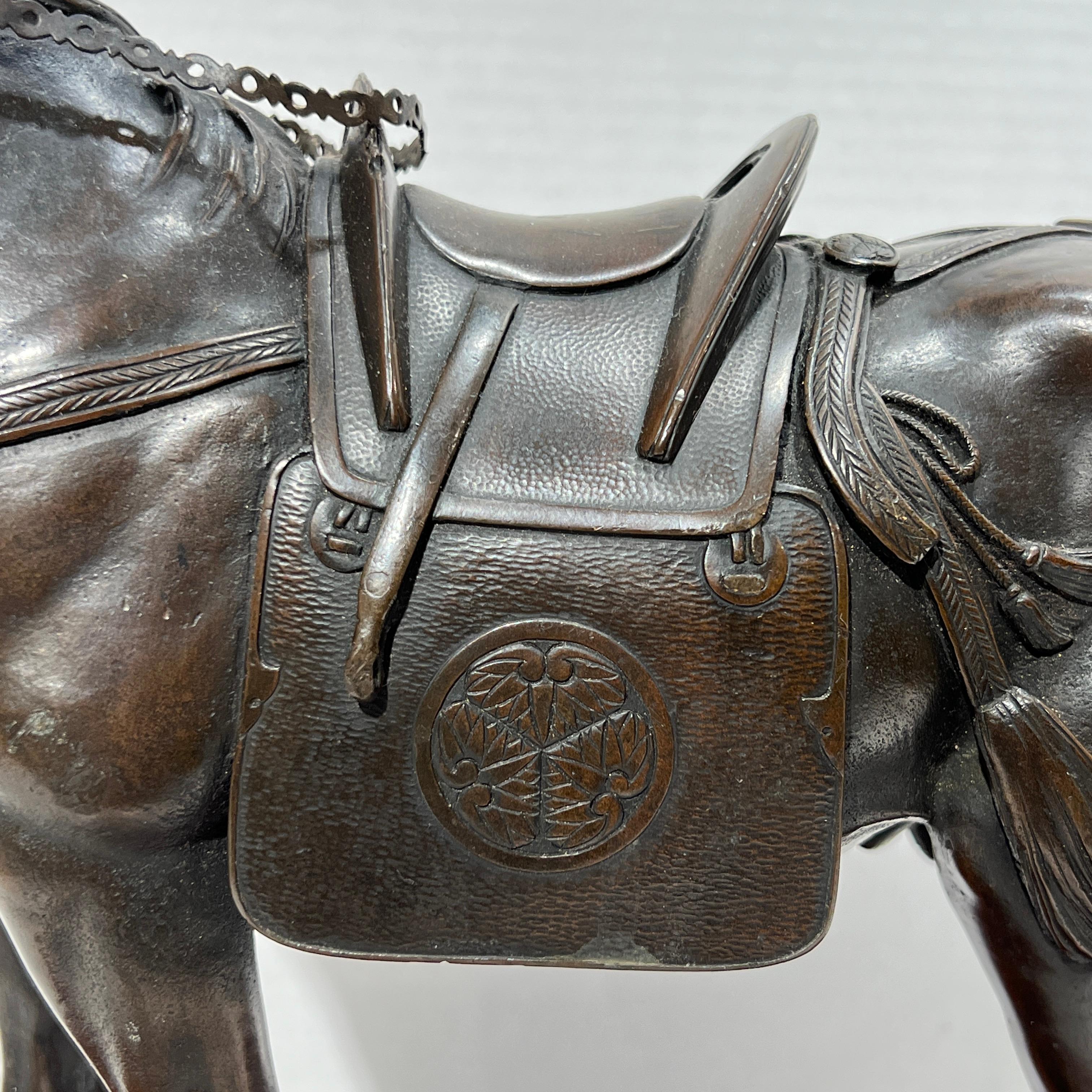 19th Century Japanese Bronze Horse Sculpture For Sale 9
