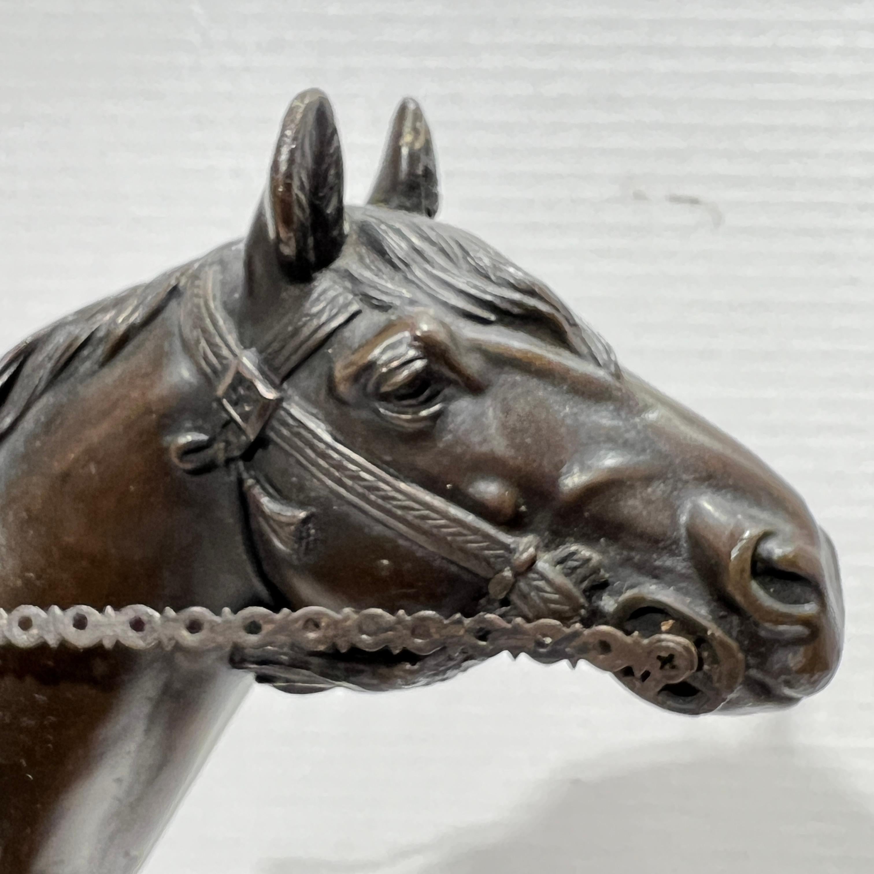 19th Century Japanese Bronze Horse Sculpture For Sale 3