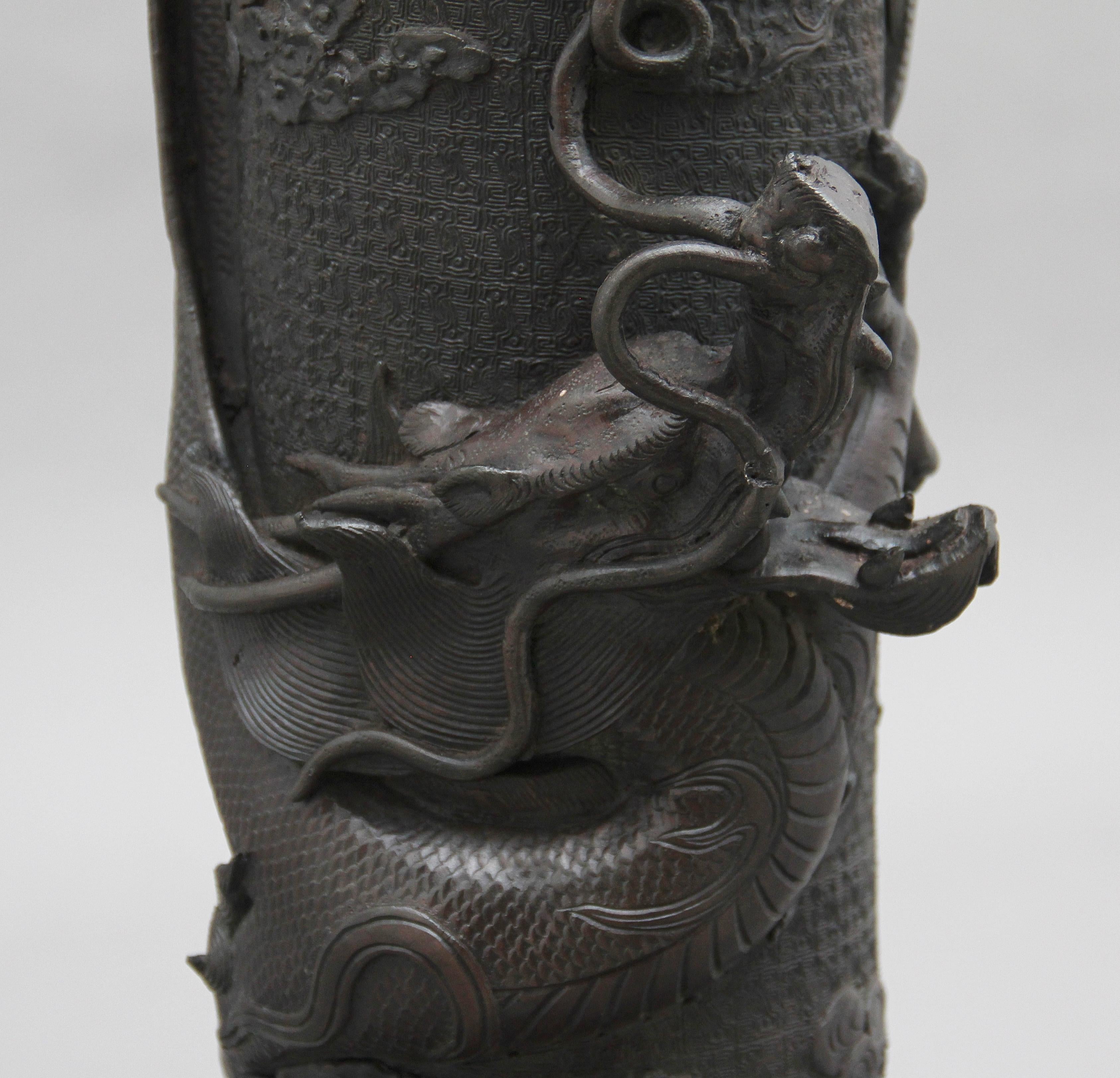 19th Century Japanese Bronze Jardinere on Stand 5