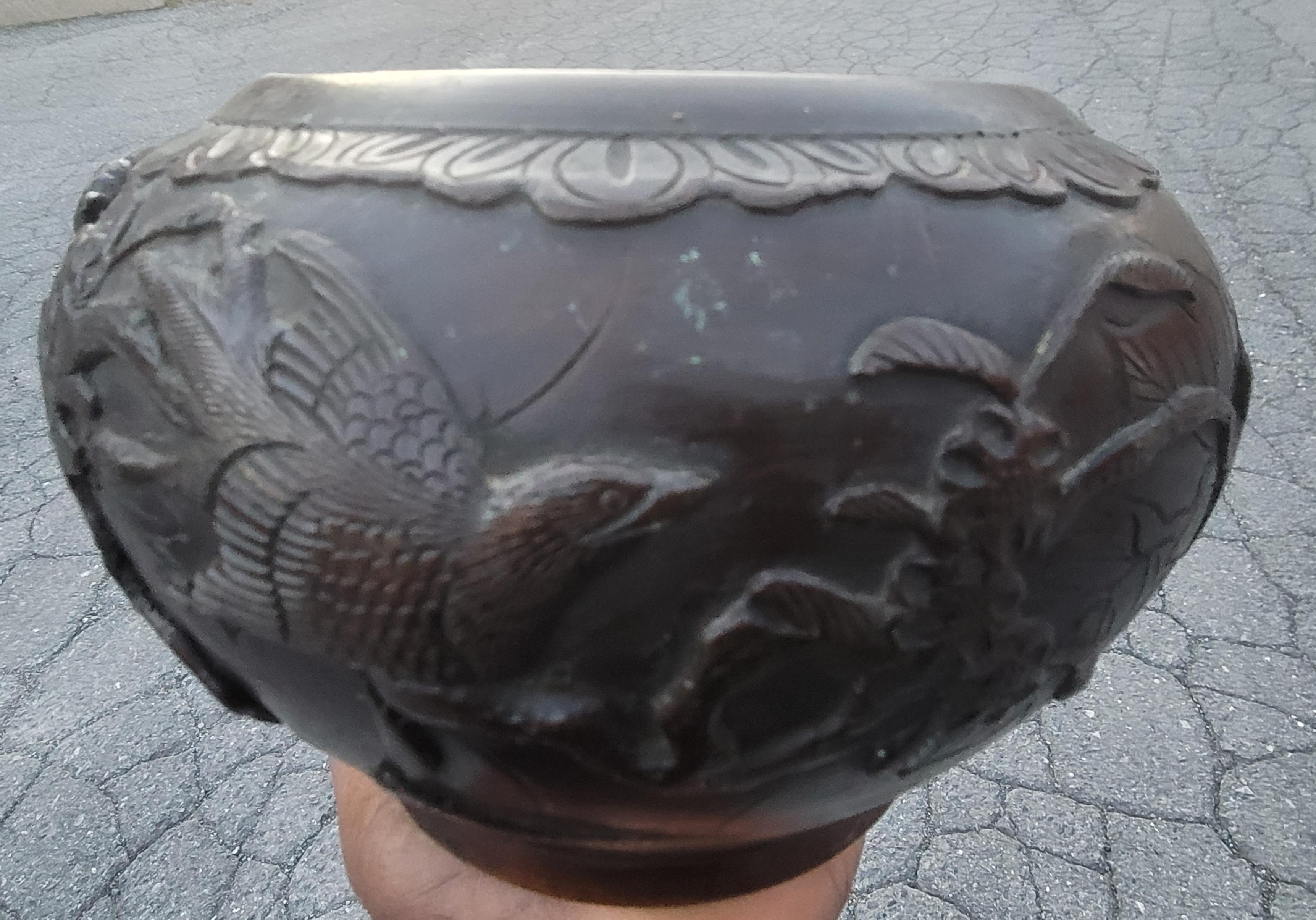 19th Century Japanese Bronze Planters Jardinieres In Good Condition For Sale In Germantown, MD