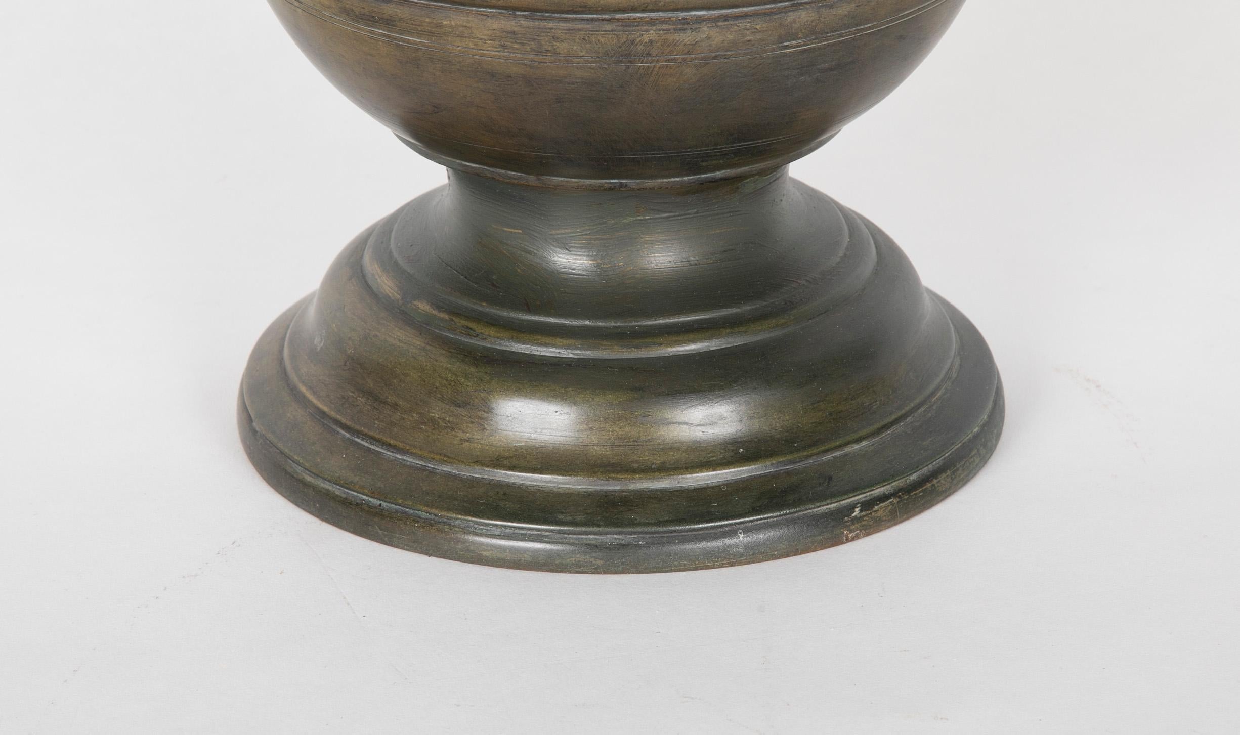 Meiji 19th Century Japanese Bronze Vase, Large Scale