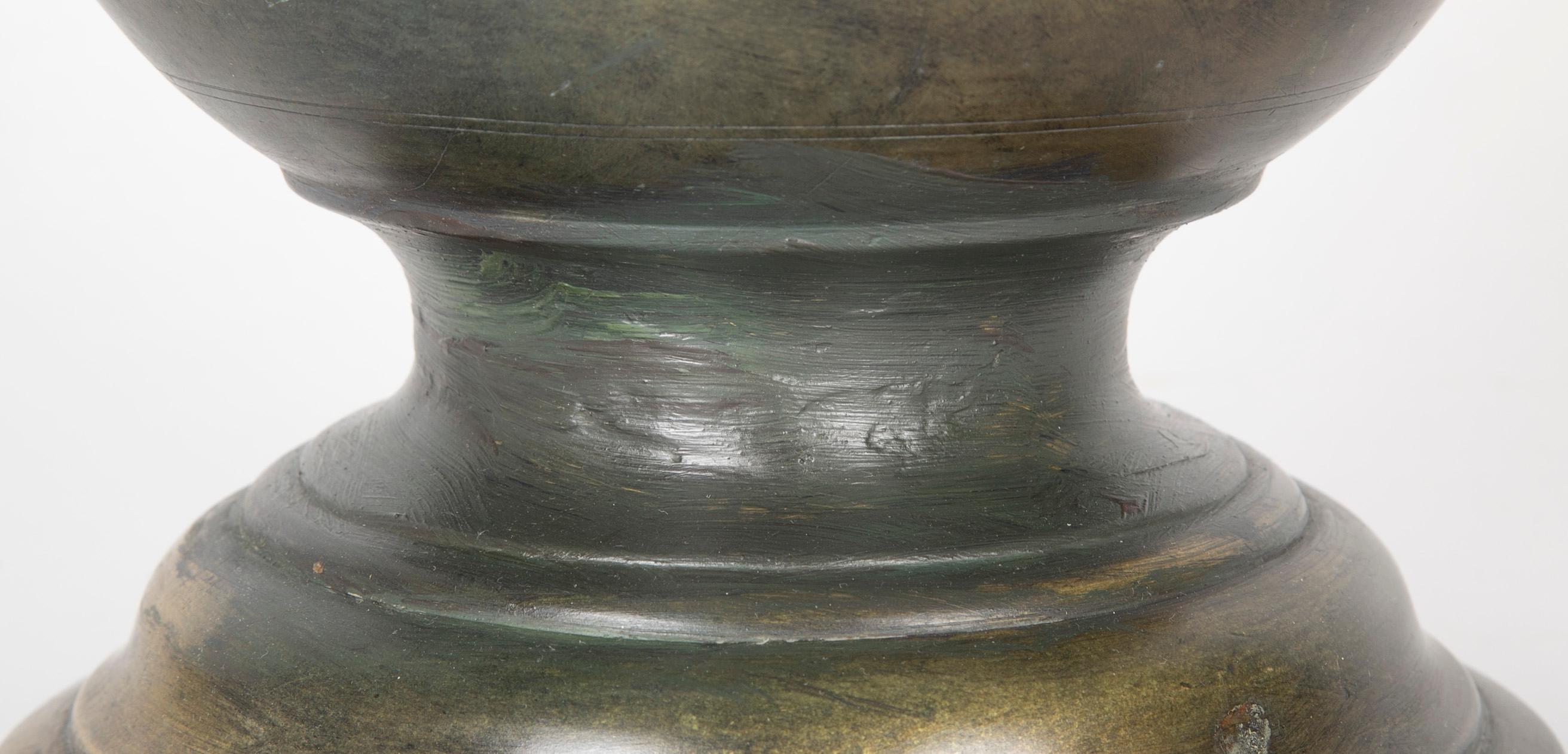 19th Century Japanese Bronze Vase, Large Scale 2