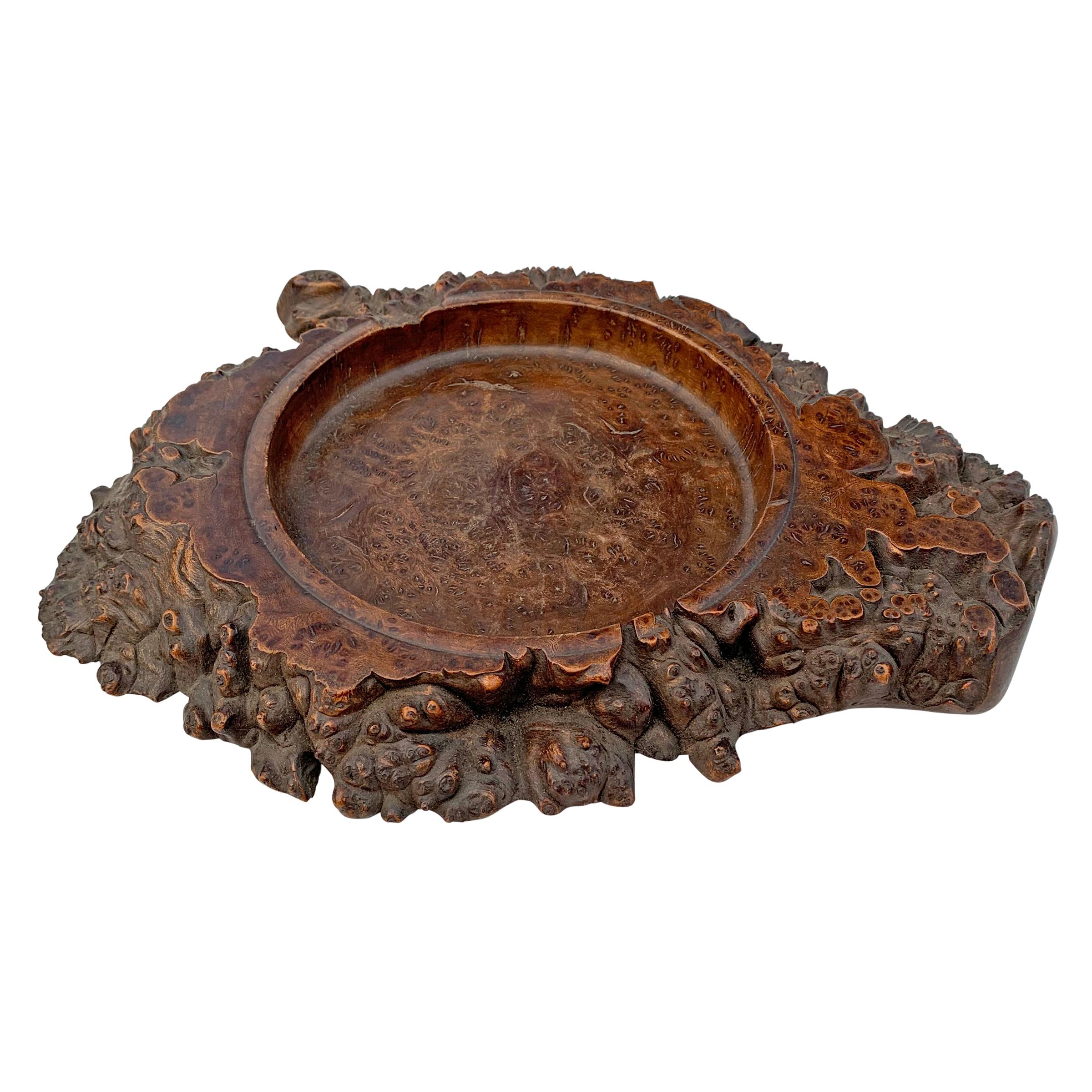 19th Century Japanese Burl Wood Dai For Sale