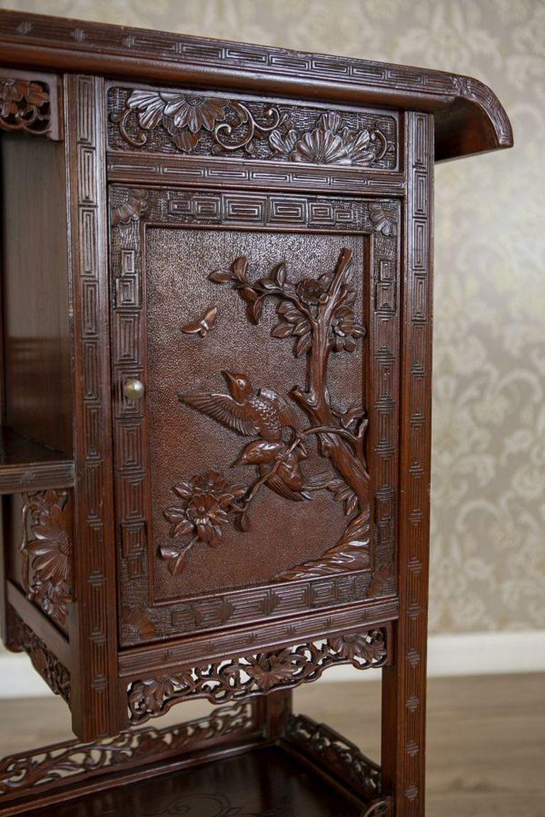 Armadio giapponese del XIX secolo in legno esotico di colore marrone in vendita 6