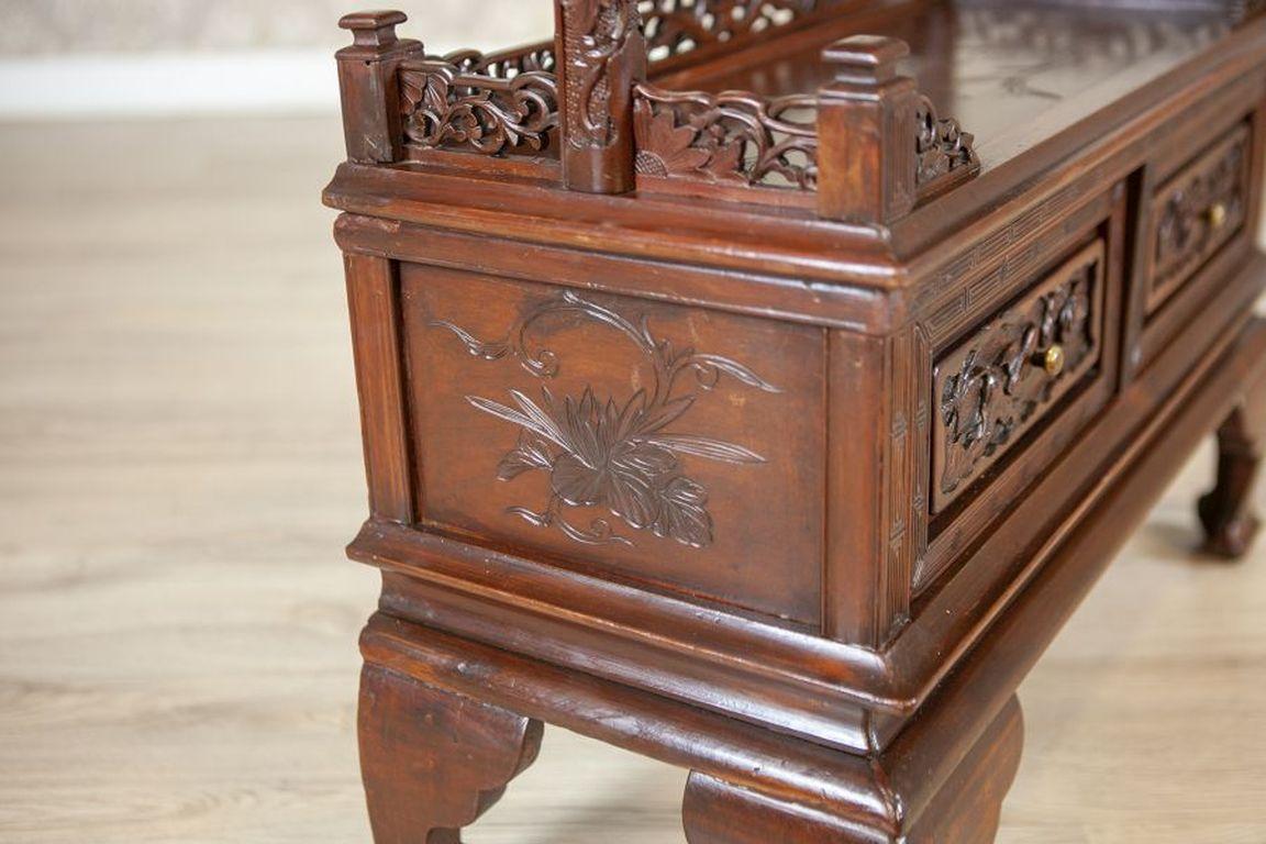 Armadio giapponese del XIX secolo in legno esotico di colore marrone in vendita 7