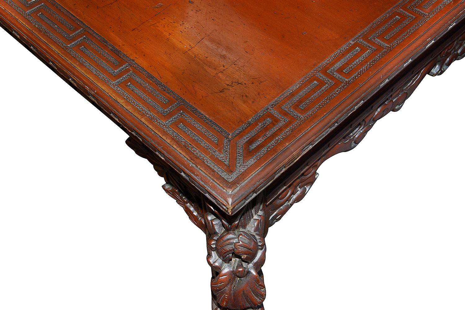 19th Century Japanese carved wood desk. For Sale 1