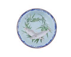 19th Century Japanese cloisonné Bowl with Fish Attributed to Hattori Tadasaburo