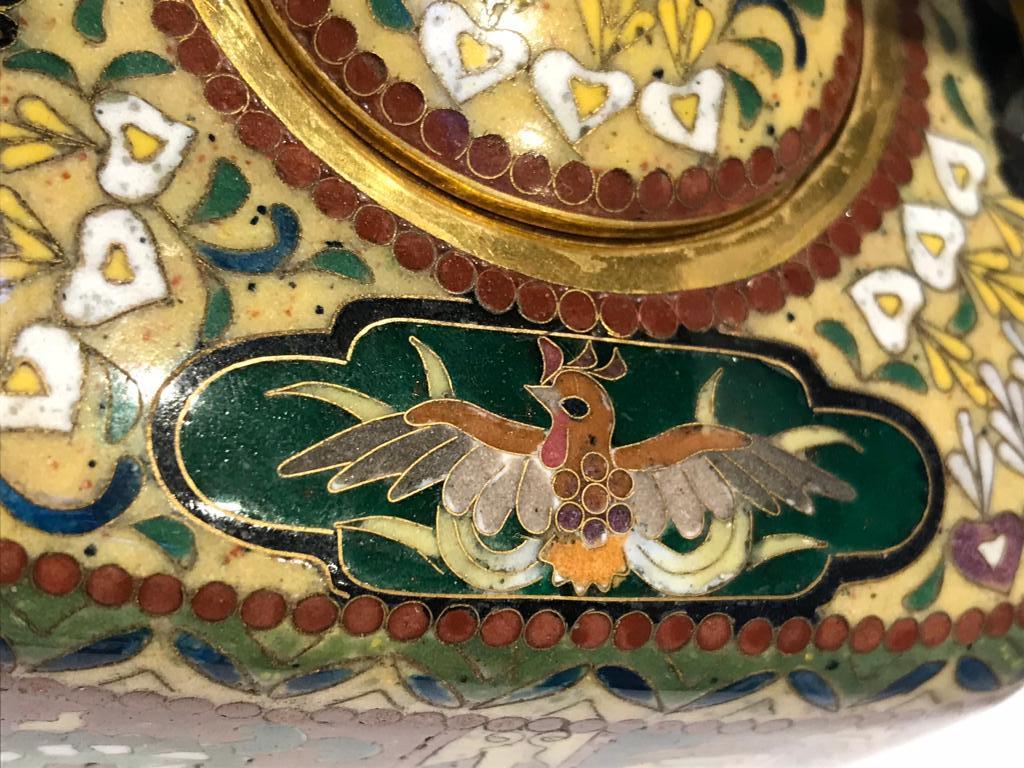 19th Century, Japanese Cloisonné Enamel Teapot - Meiji Period For Sale 2