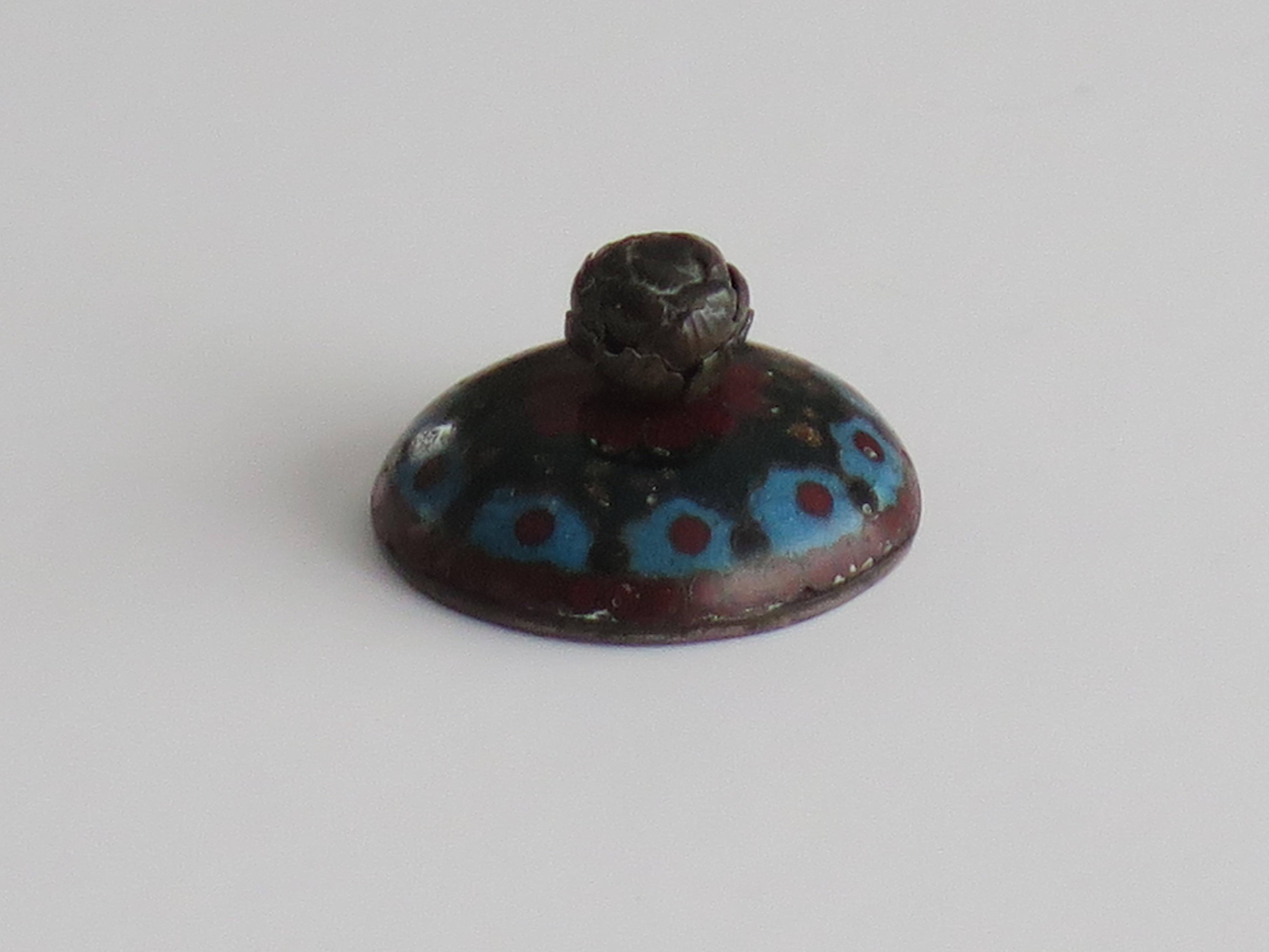 Petite jarre à couvercle cloisonné japonaise du 19e siècle, début de la période Meiji  en vente 5