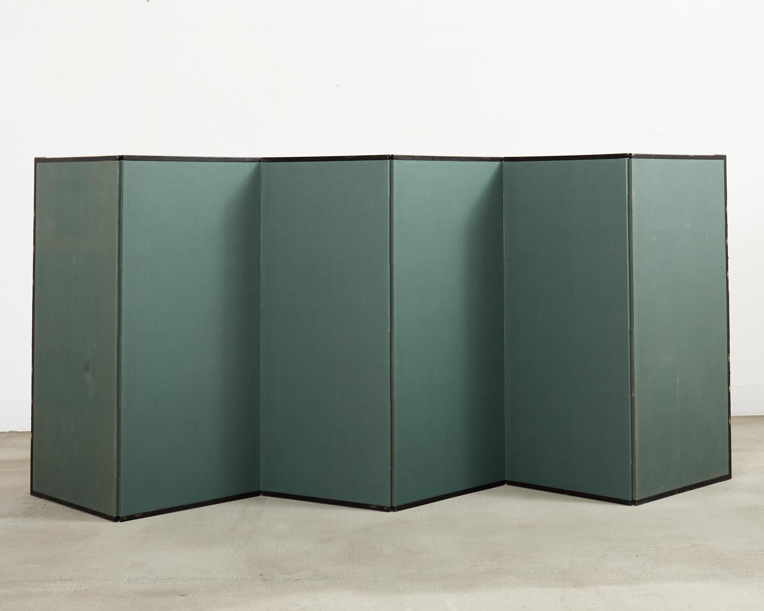 Écran japonais Edo du XIXe siècle à six panneaux Scènes de Kyoto en vente 10