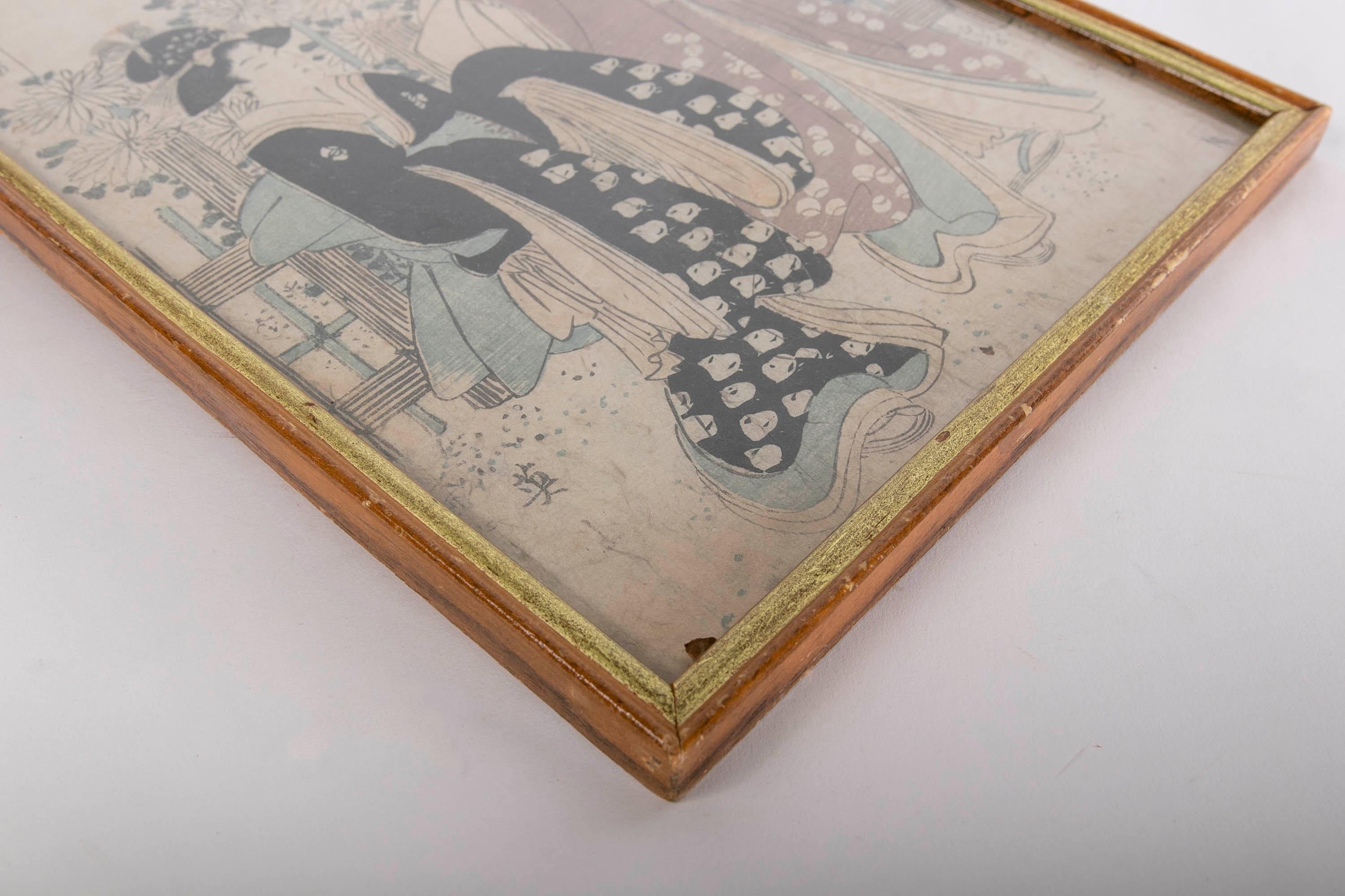 19th Century Japanese Framed Hand-Painted on Silk For Sale 8