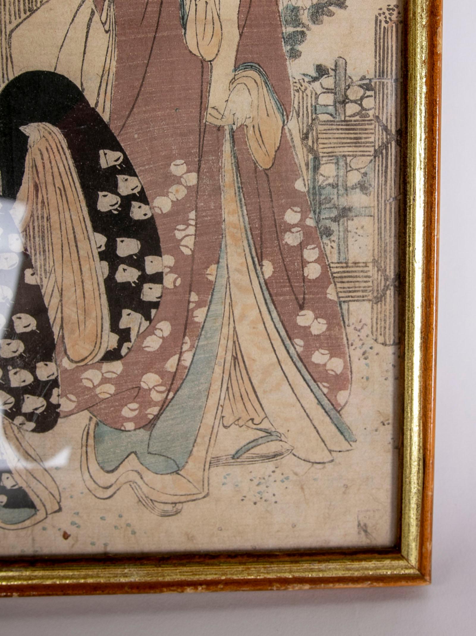 19th Century Japanese Framed Hand-Painted on Silk For Sale 6