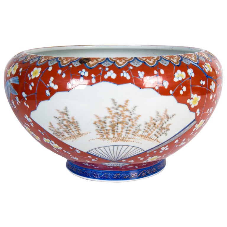 19th Century Japanese Fukagawa Fish Bowl For Sale at 1stdibs