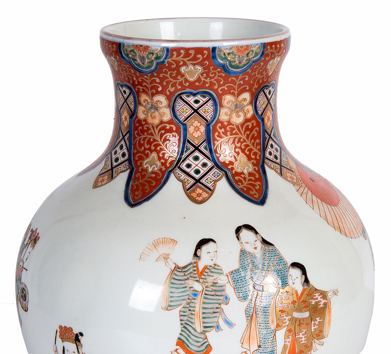 Porcelain 19th Century Japanese Fukagawa Vase