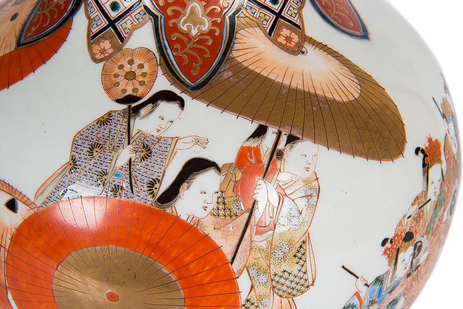 19th Century Japanese Fukagawa Vase 1