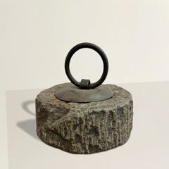 Japanisches Granitgewicht des 19. Jahrhunderts