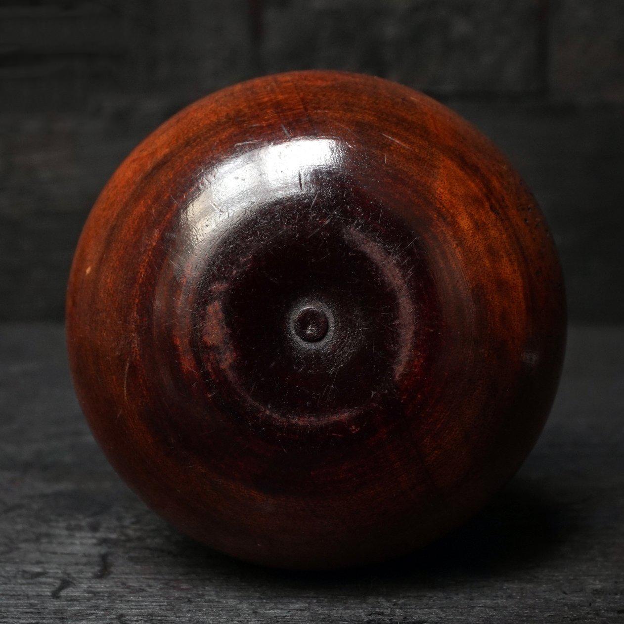 19th Century Japanese Hardwood Eggplant or Aubergine Tea Caddy 1