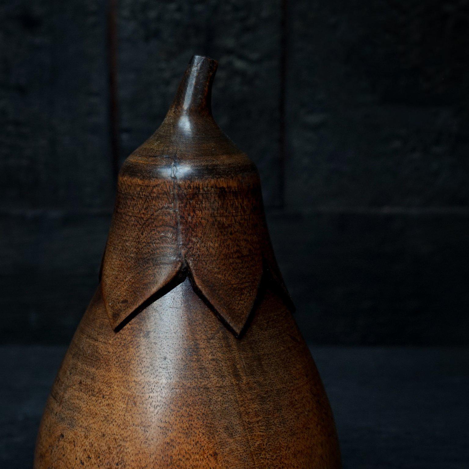 Victorian 19th Century Japanese Hardwood Eggplant or Aubergine Tea Caddy