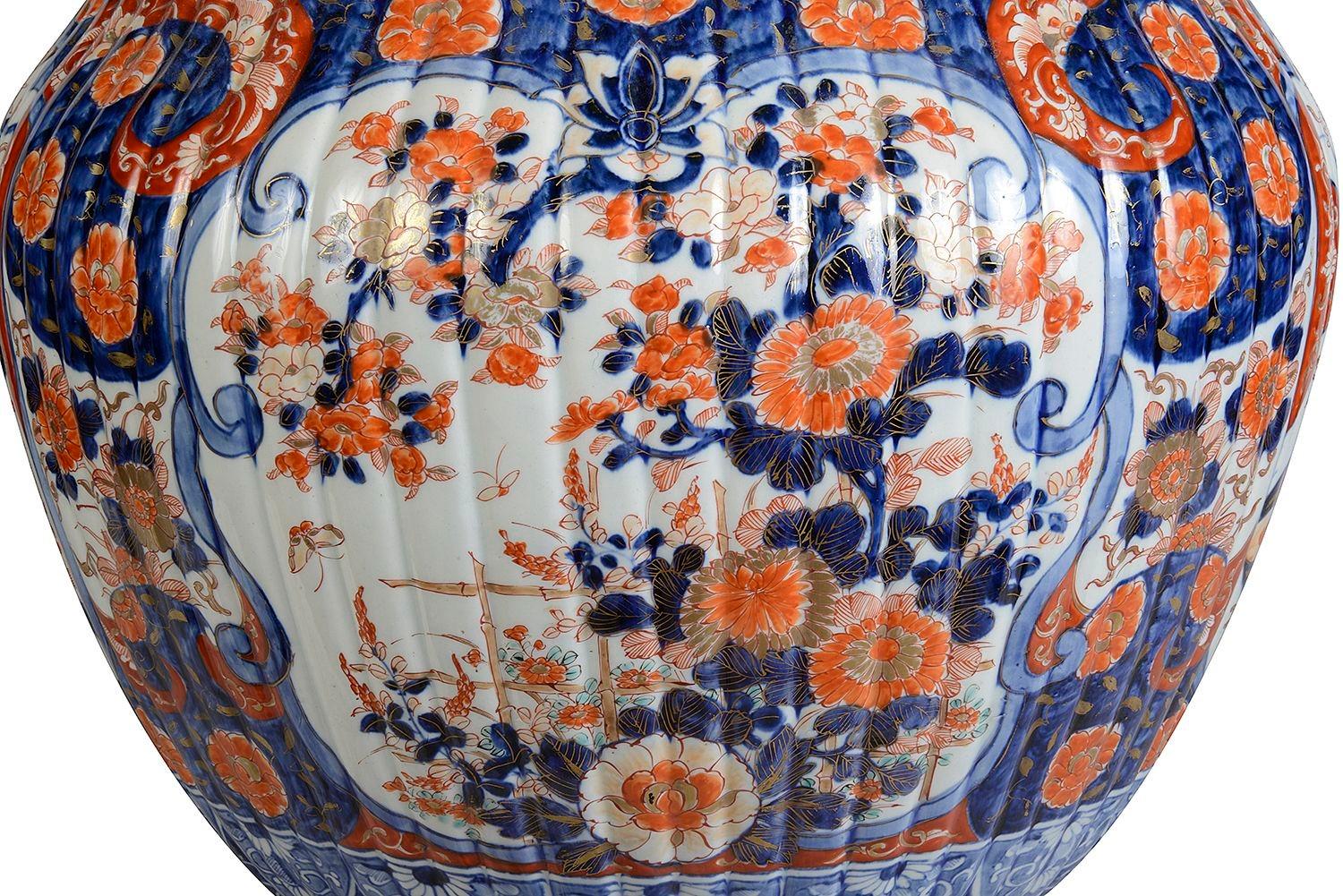 Hand-Painted 19th Century Japanese Imari jardiniere