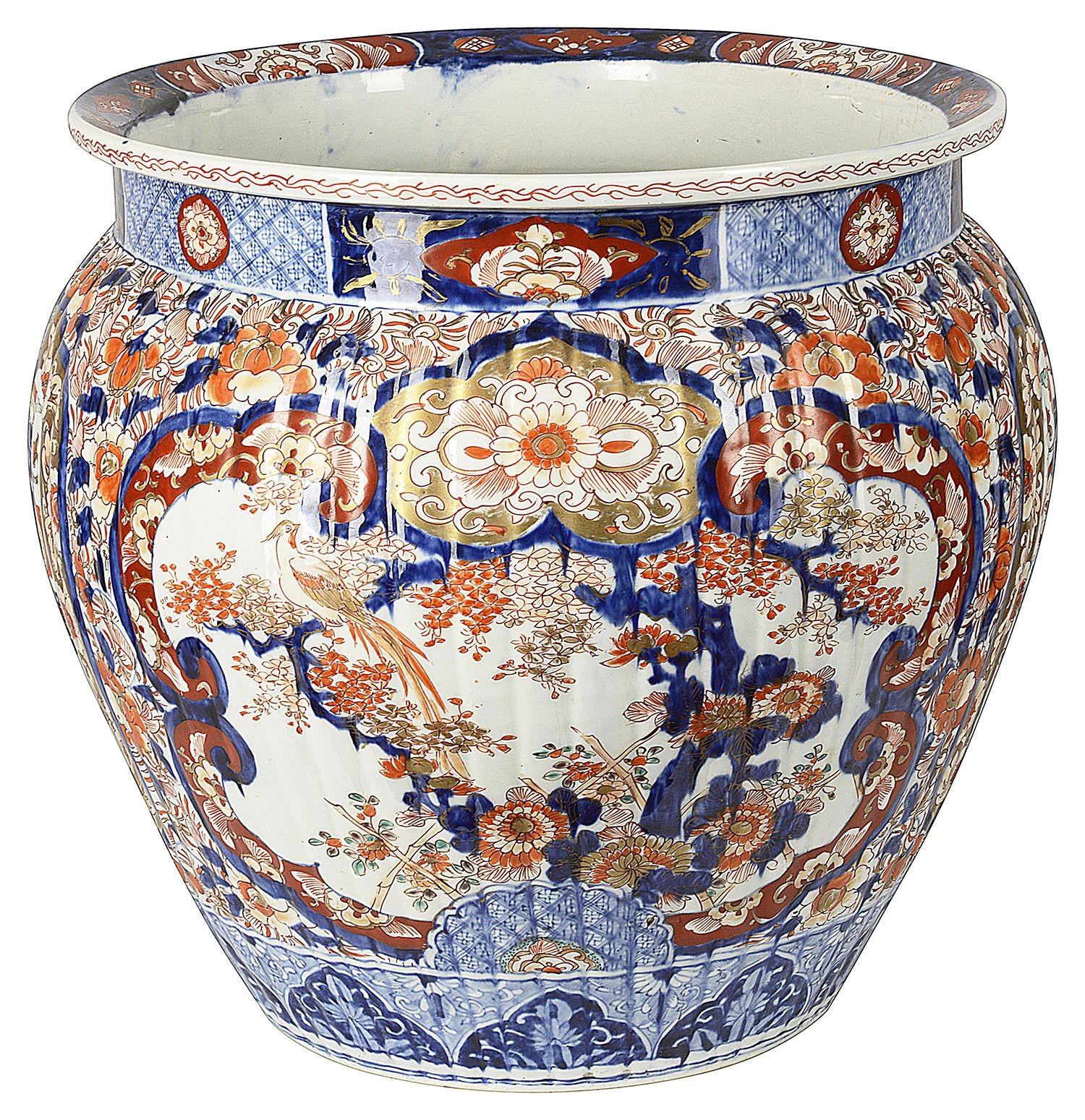 19th Century Japanese Imari Jardiniere In Good Condition In Brighton, Sussex