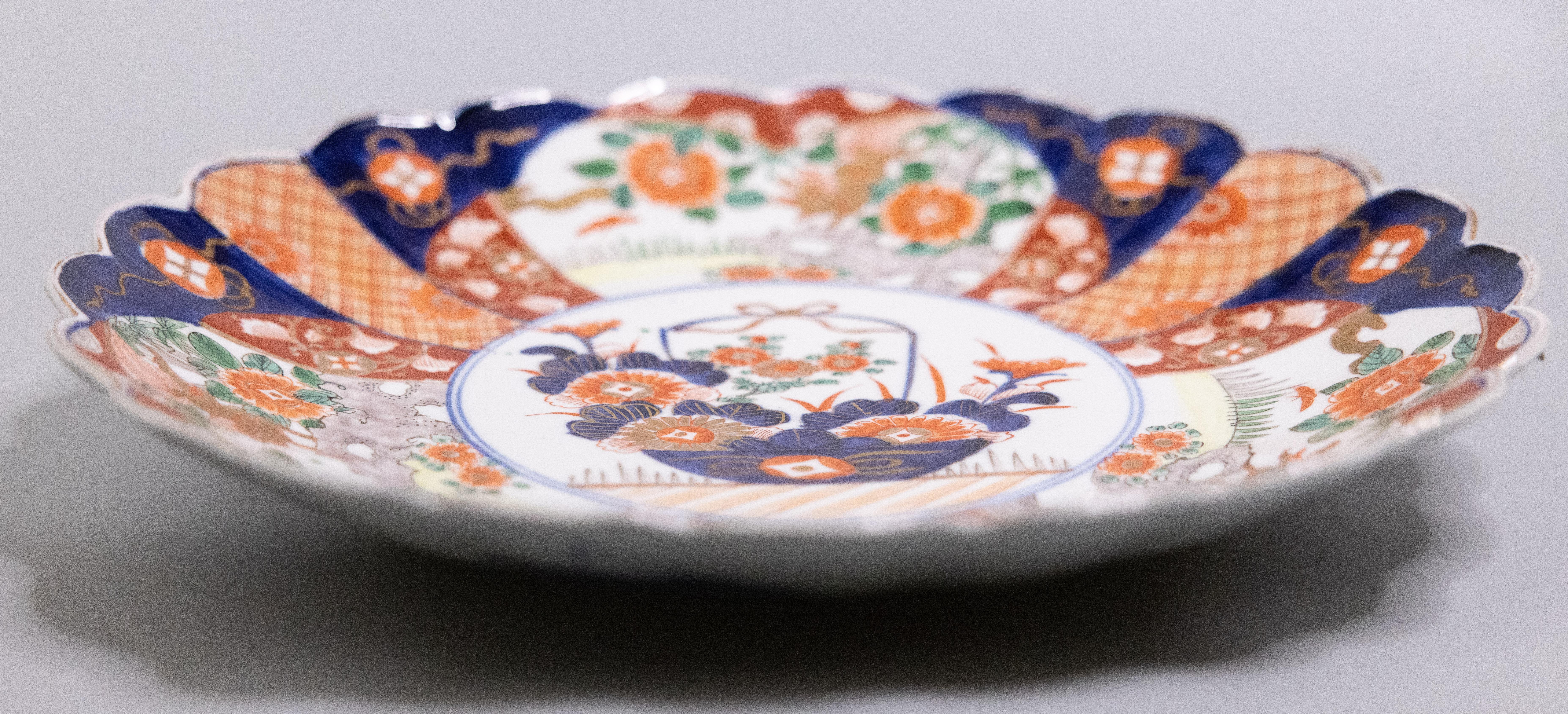 Ceramic 19th Century Japanese Imari Scalloped Charger Plate