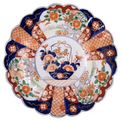 19th Century Japanese Imari Scalloped Charger Plate