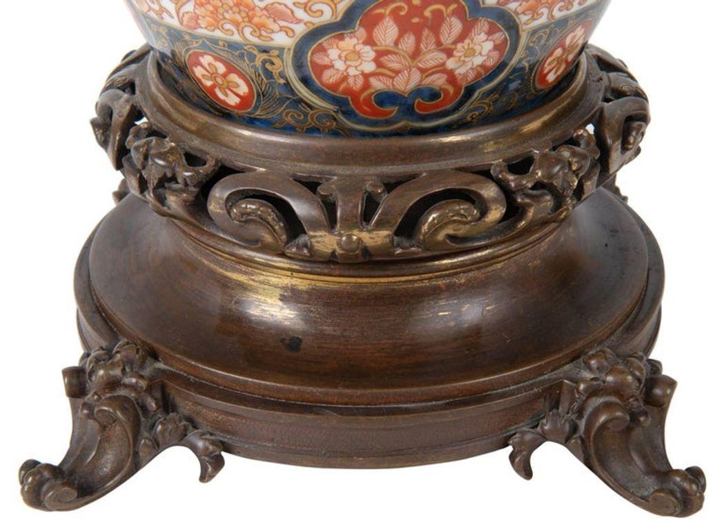 19th Century Japanese Imari Vase or Lamp For Sale 5