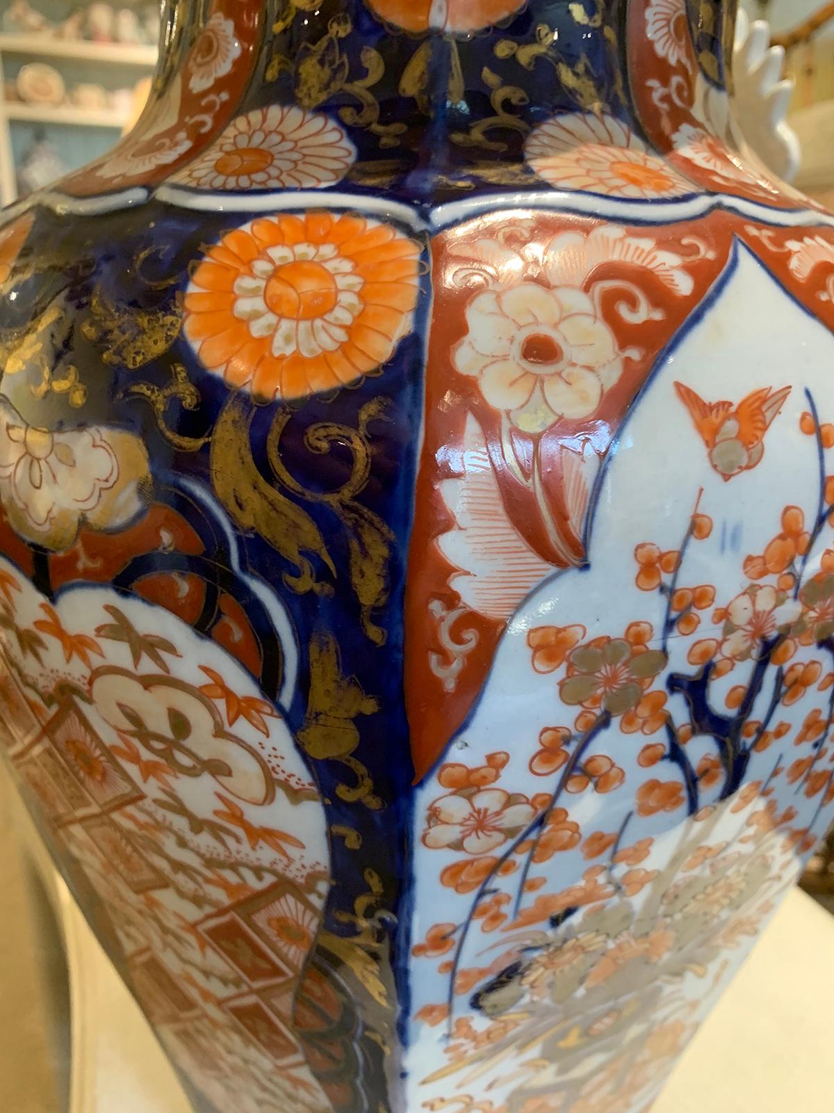 19th Century Japanese Imari Ware Porcelain Vase, Large Scale 3