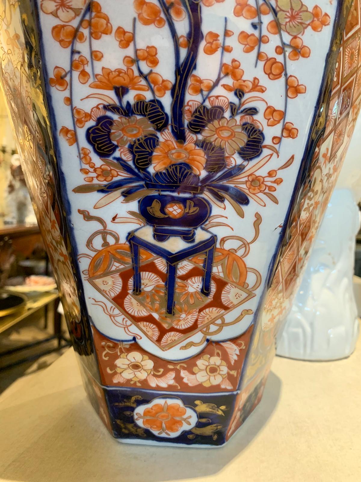 19th Century Japanese Imari Ware Porcelain Vase, Large Scale 4