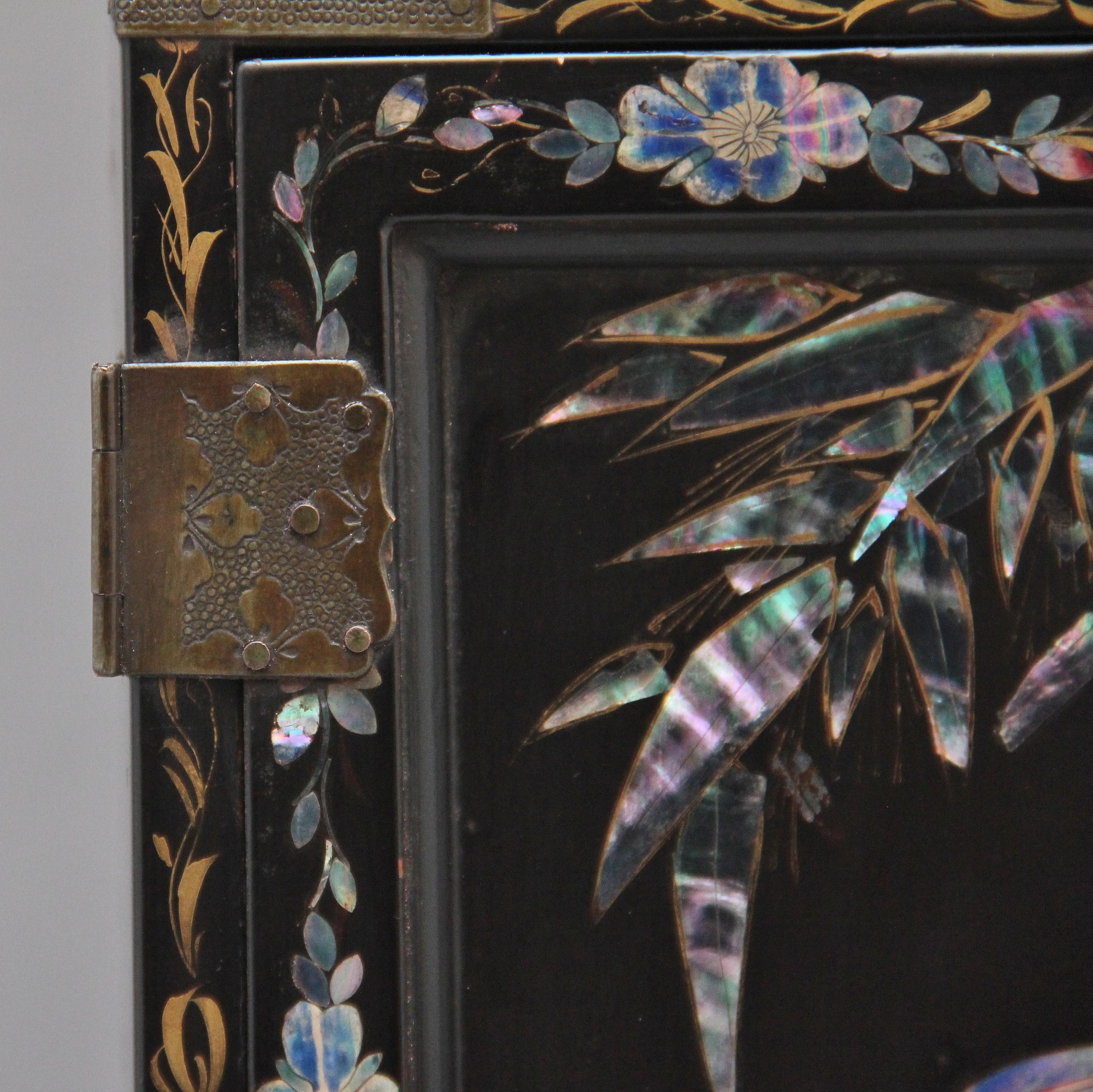 19th Century Japanese Inlaid Table Top Cabinet on Stand 6