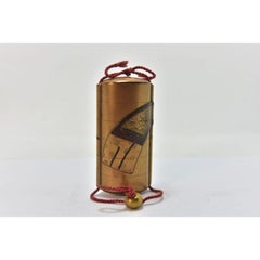 Inro japonés del siglo XIX con 5 compartimentos de madera lacada