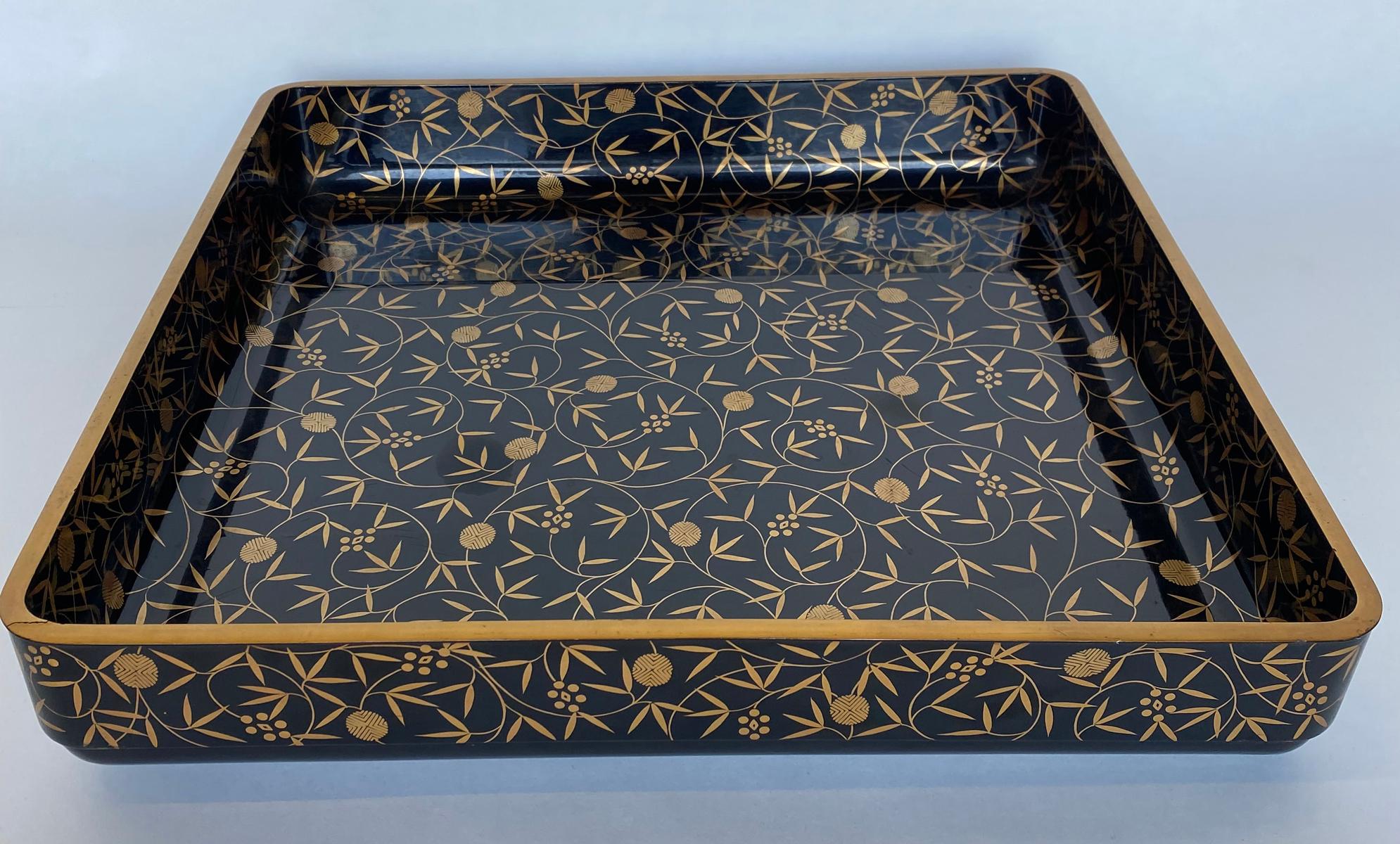 Asian 19th Century, Japanese Lacquer Large Scale Tray