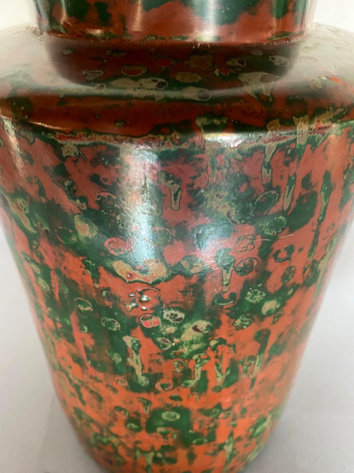 Taisho/Early Showa Japanese Lacquered Bronze Vase 3