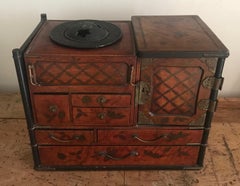 19th Century Japanese Lacquered Smoking Box /Tansu for Opium
