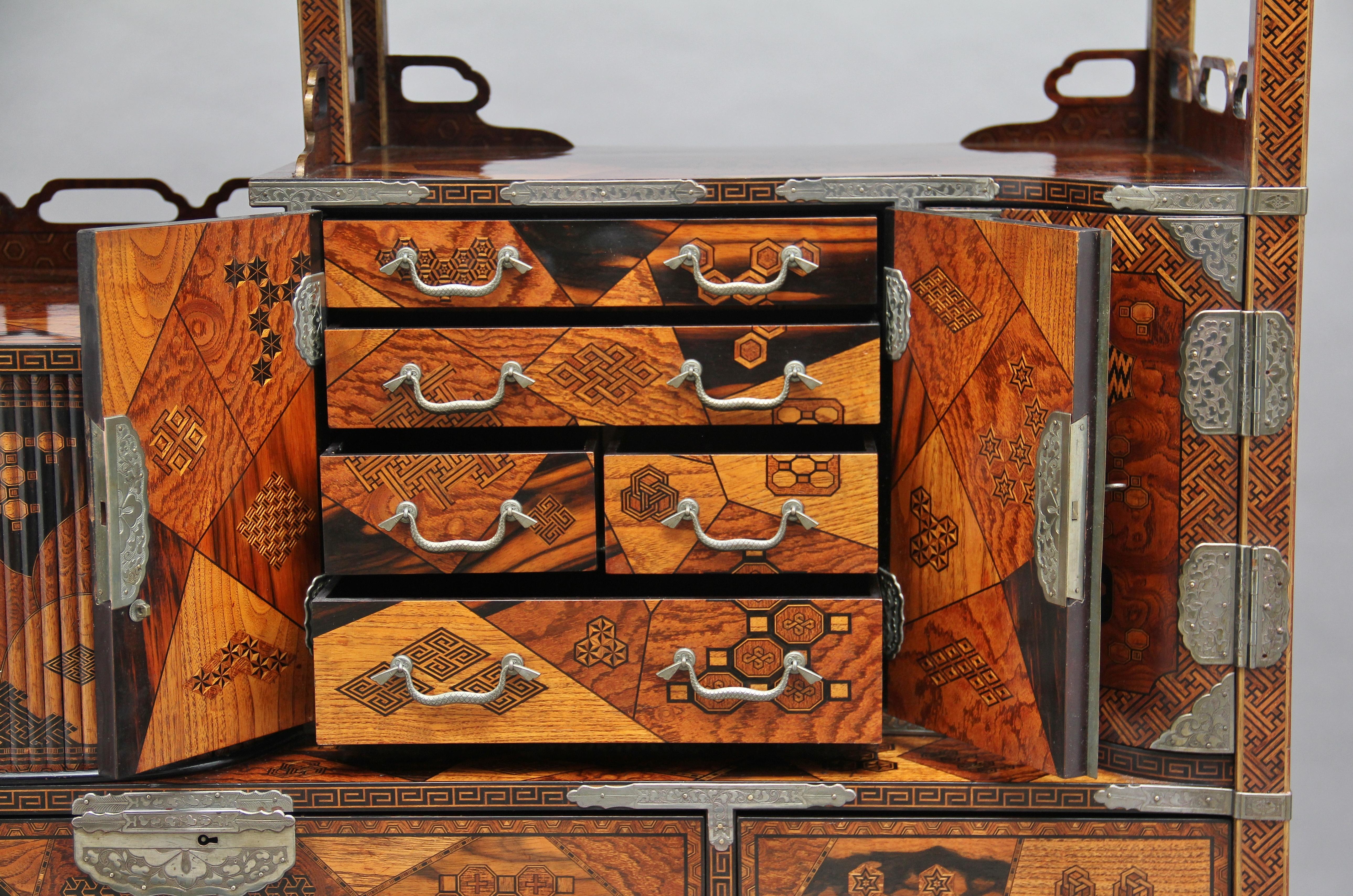 19th Century Japanese Marquetry Cabinet 5