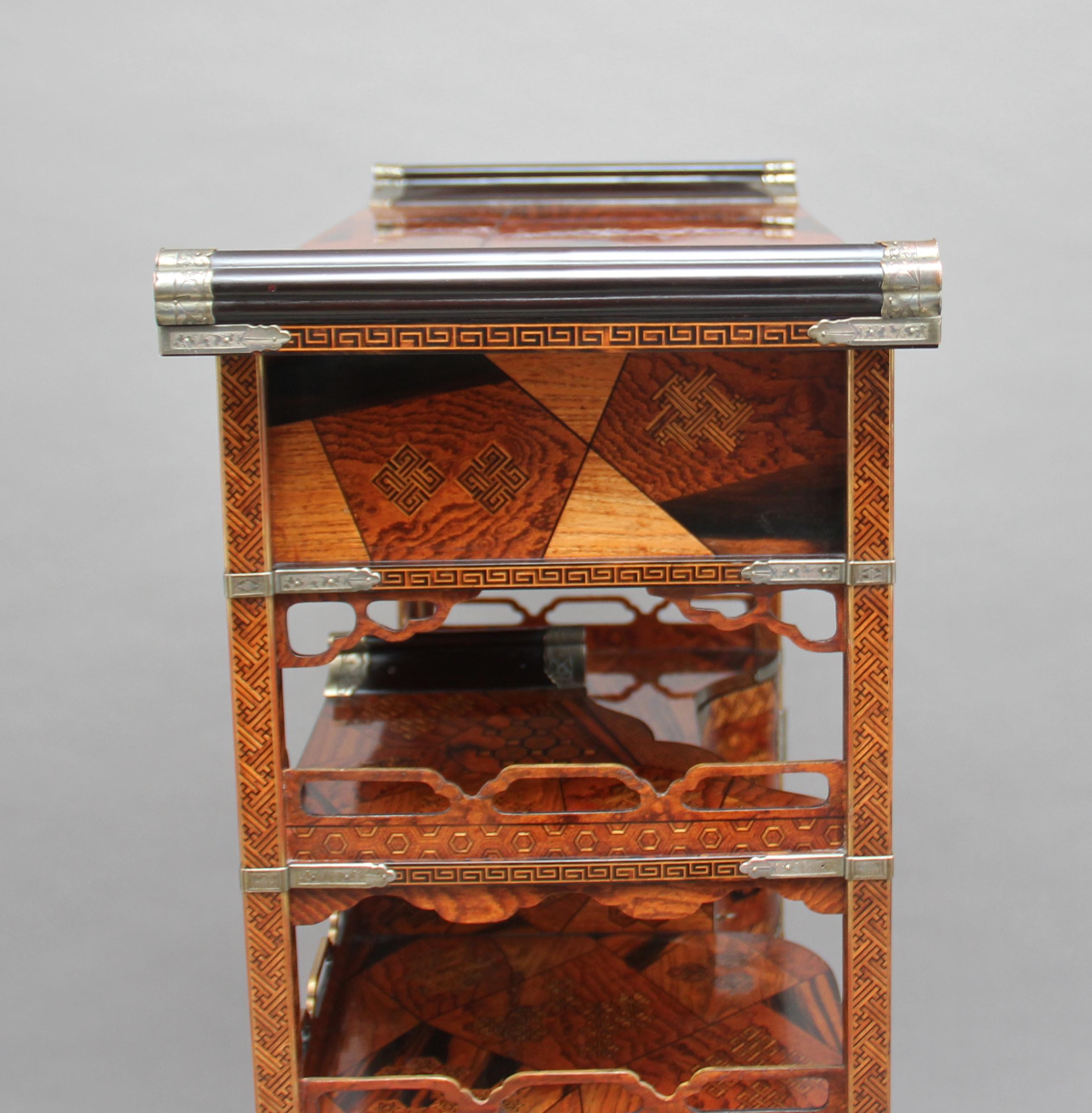 19th Century Japanese Marquetry Cabinet 7