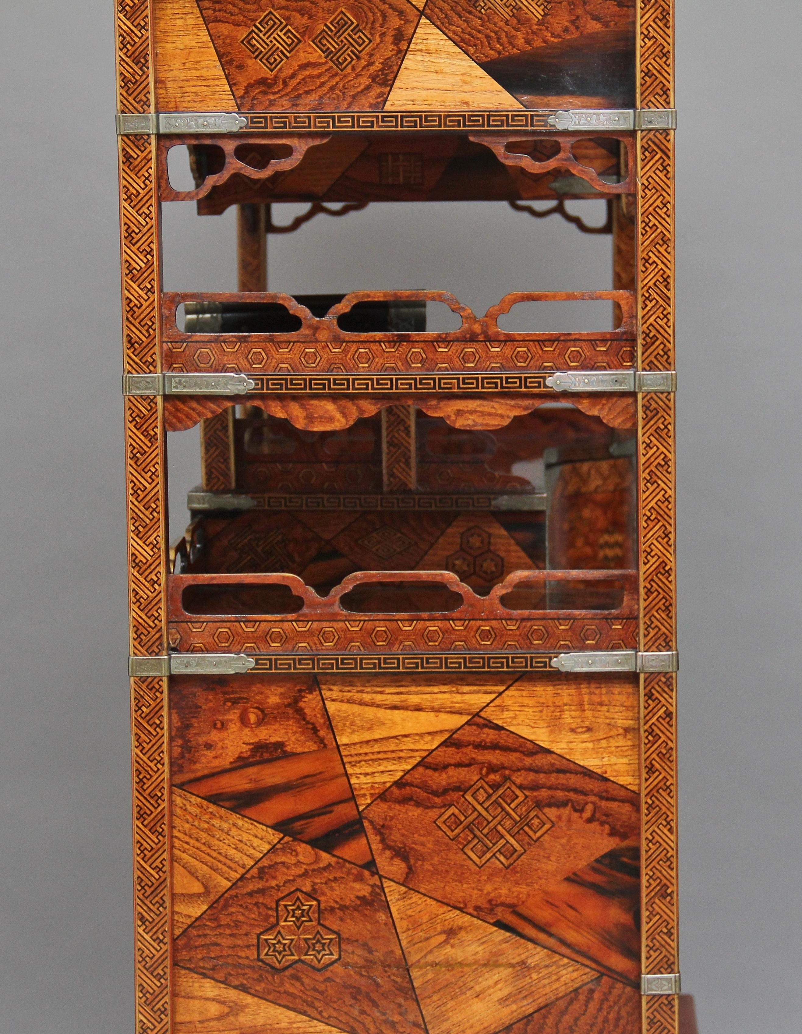 19th Century Japanese Marquetry Cabinet 10