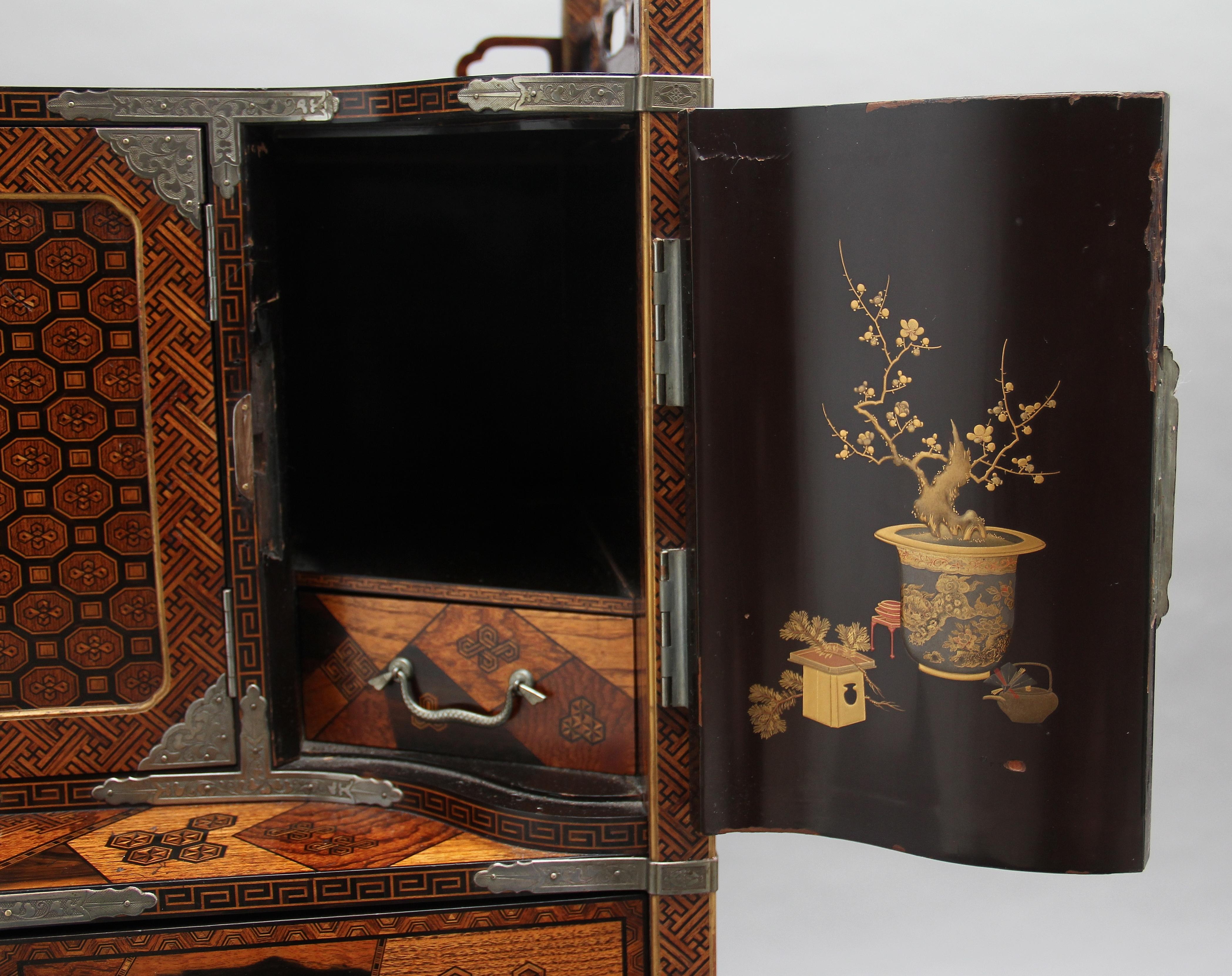 19th Century Japanese Marquetry Cabinet 13