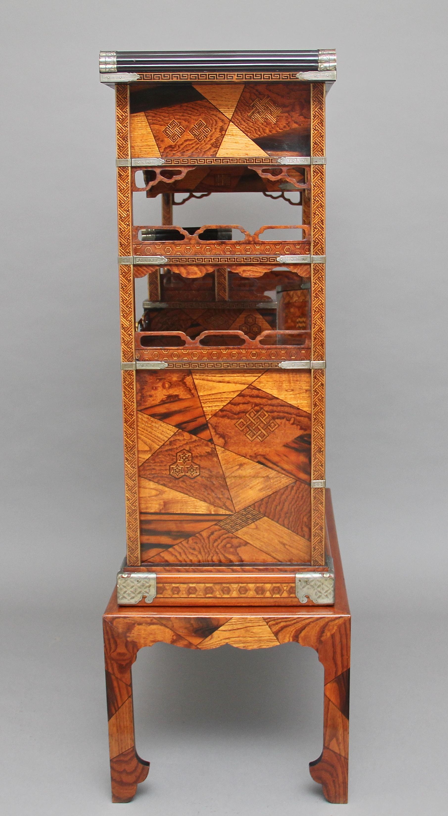 19th Century Japanese Marquetry Cabinet In Good Condition In Martlesham, GB