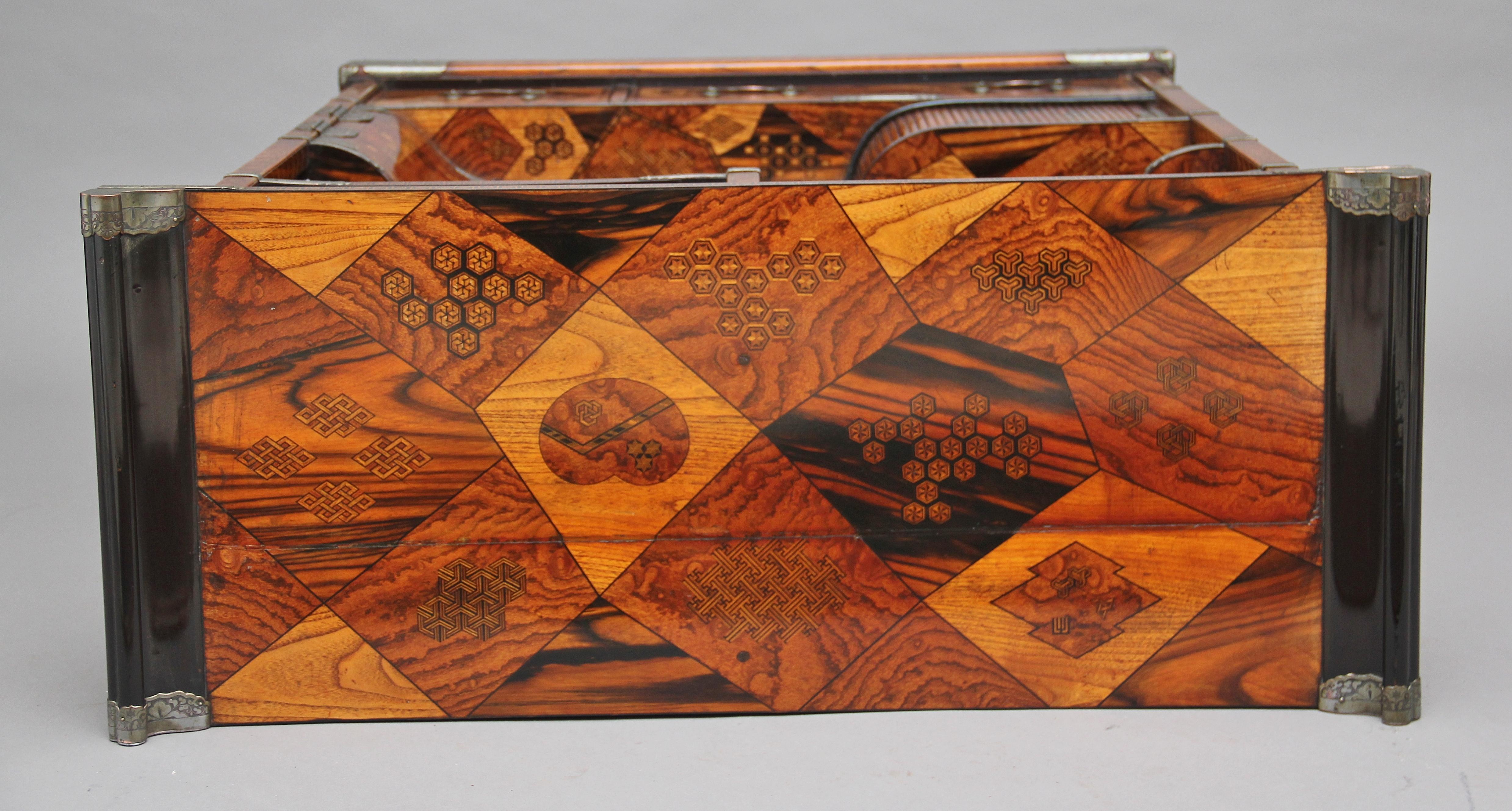19th Century Japanese Marquetry Cabinet 1