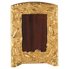 19th Century Japanese Meiji Bronze Koi Fish Picture Frame