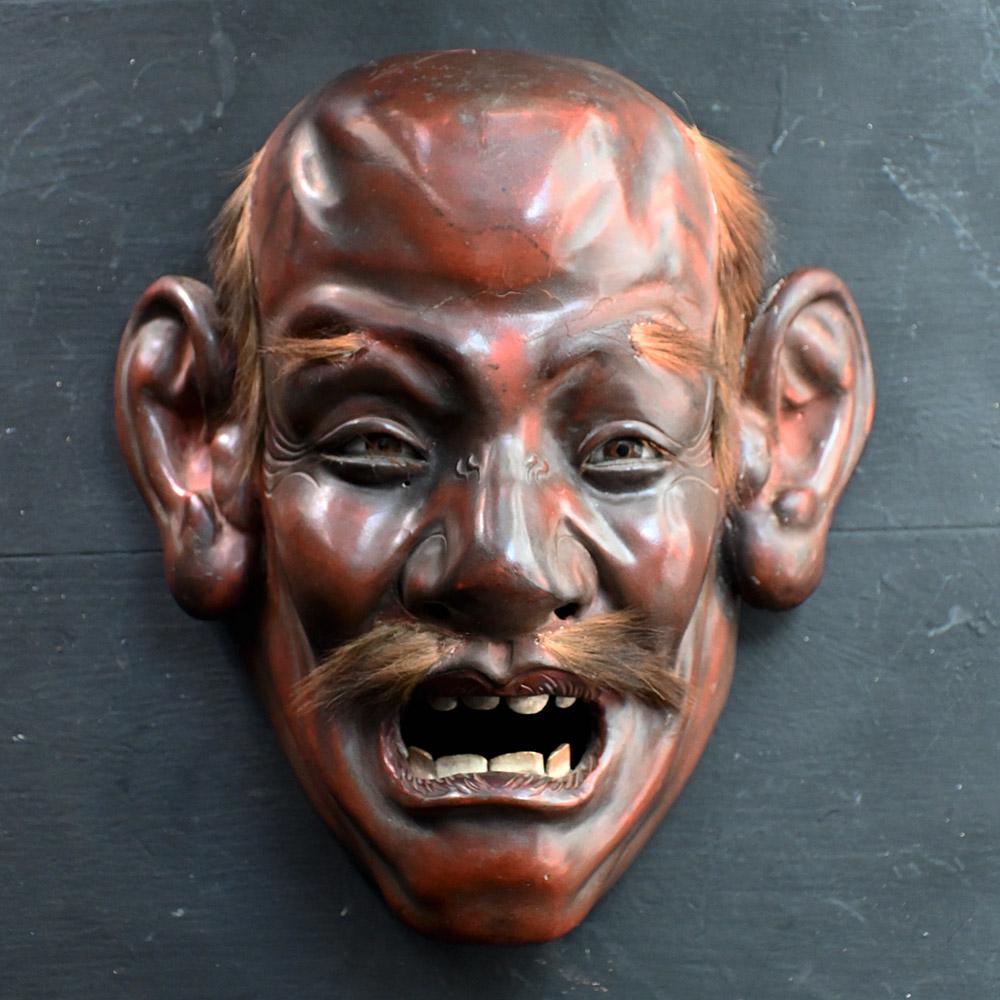 Japanische Meiji Iki-Maske des 19. Jahrhunderts (Viktorianisch) im Angebot